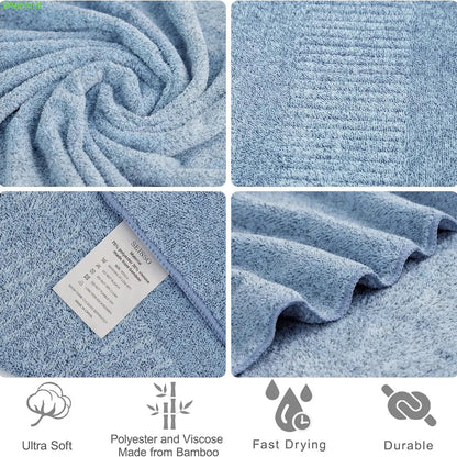 Large Super Absorbent Bath Towels – 2 or 4 Pack, Quick Dry & Soft