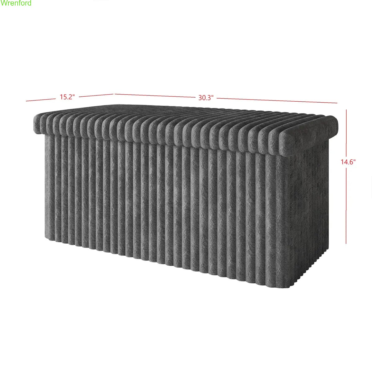 Tufted Folding Storage Ottoman Bench 30"