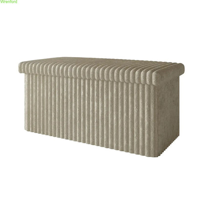 Tufted Folding Storage Ottoman Bench 30"