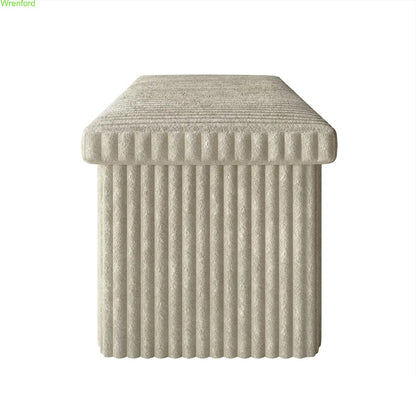 Tufted Folding Storage Ottoman Bench 30"