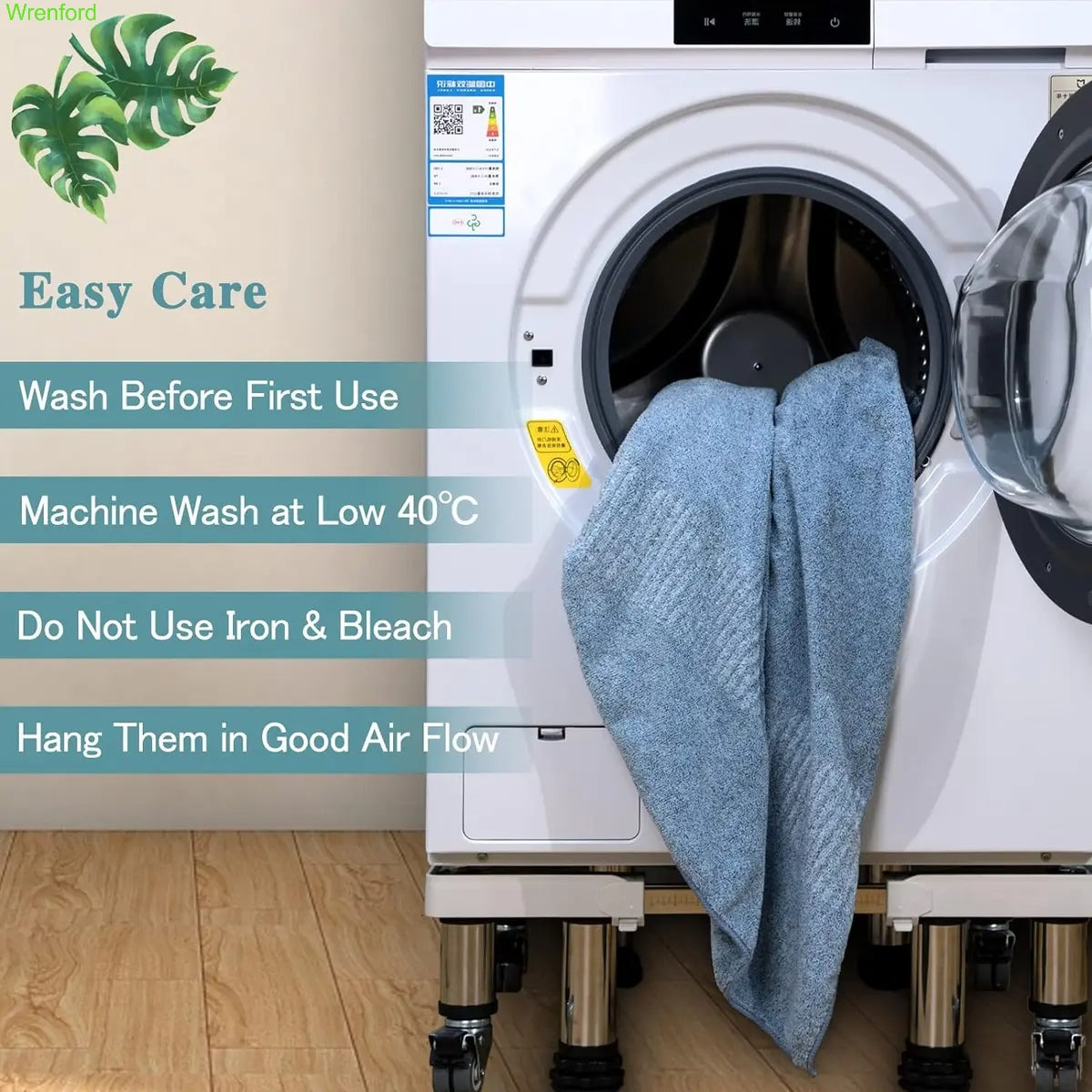 Large Super Absorbent Bath Towels – 2 or 4 Pack, Quick Dry & Soft
