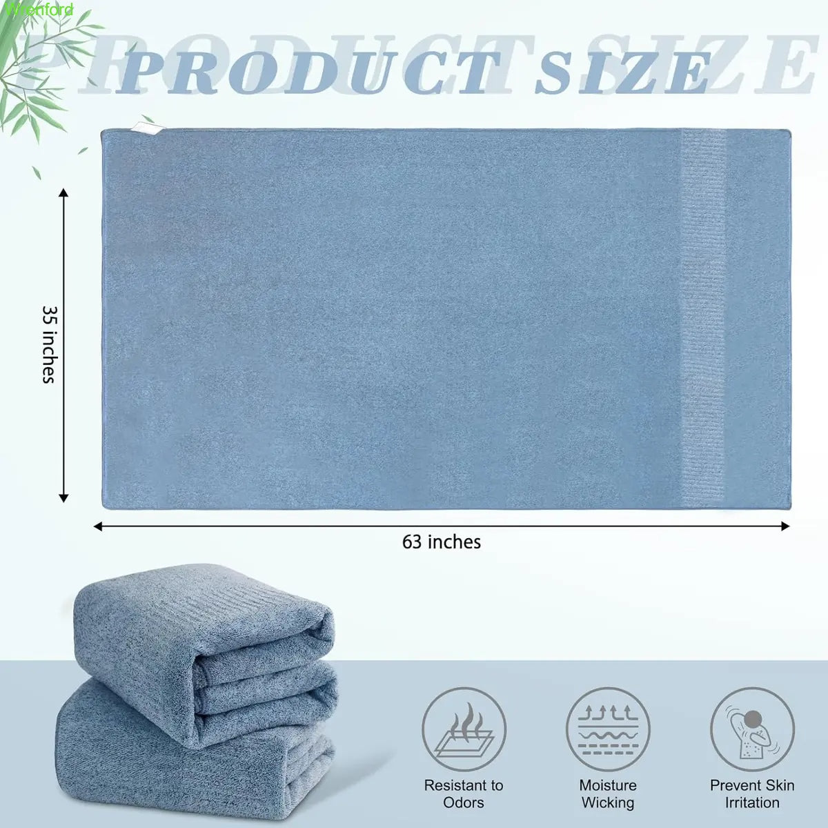 Large Super Absorbent Bath Towels – 2 or 4 Pack, Quick Dry & Soft