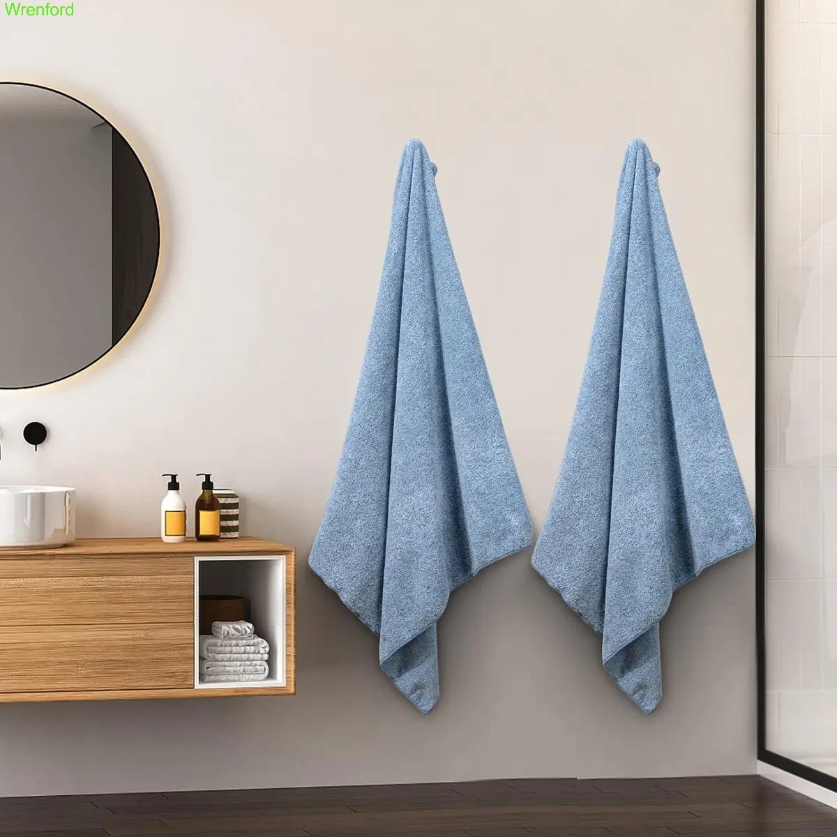 Large Super Absorbent Bath Towels – 2 or 4 Pack, Quick Dry & Soft