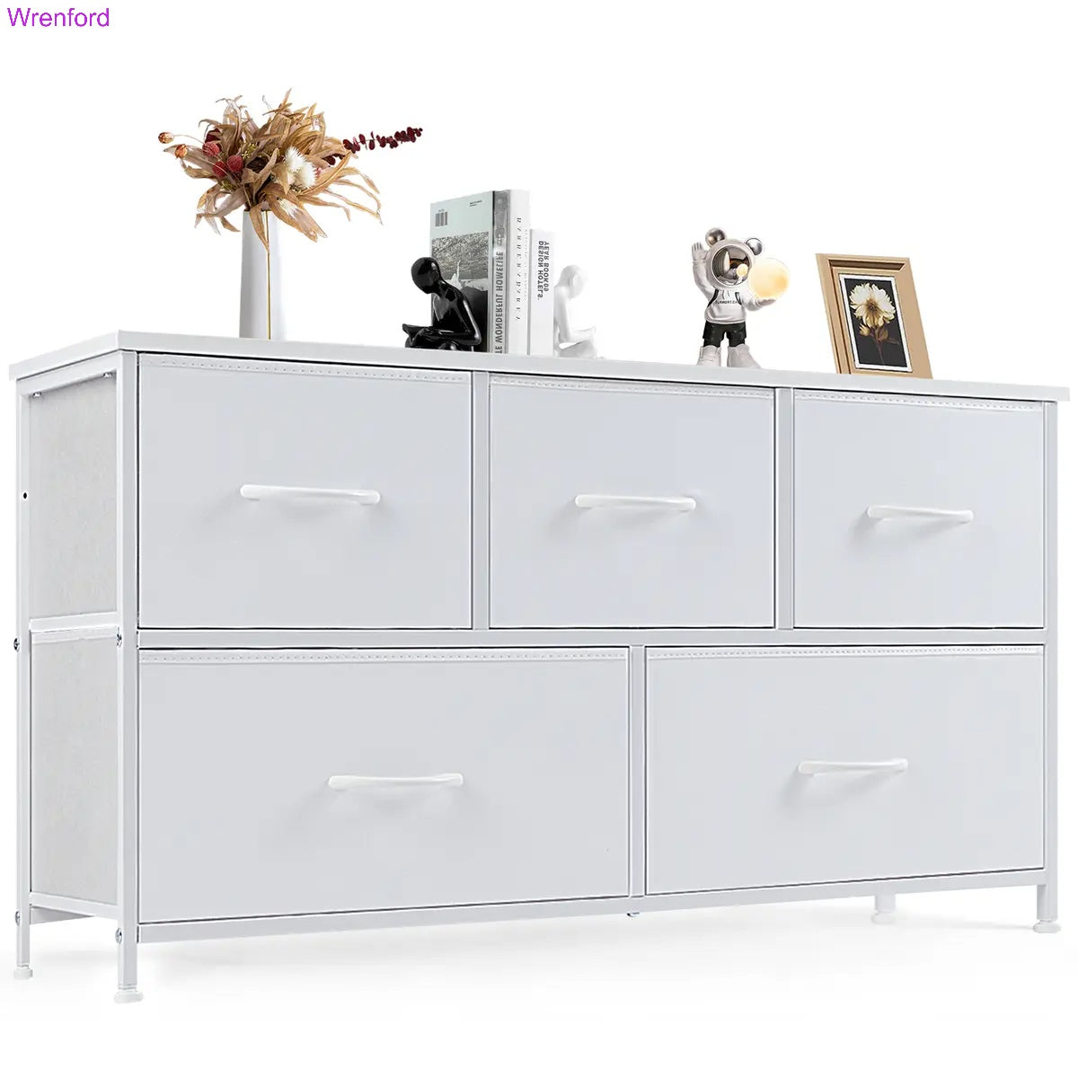 5-Drawer Fabric Dresser Chest – Modern Storage Cabinet