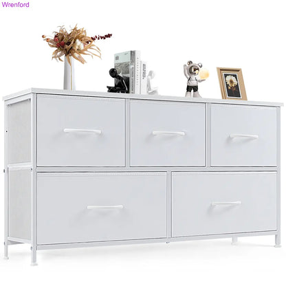 5-Drawer Fabric Dresser Chest – Modern Storage Cabinet