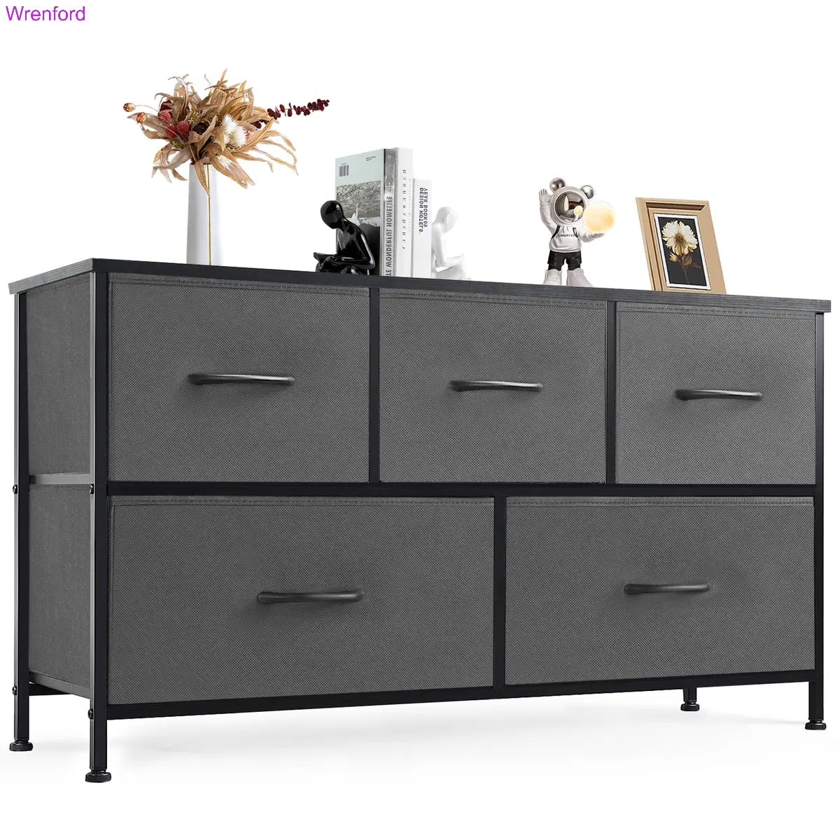 5-Drawer Fabric Dresser Chest – Modern Storage Cabinet