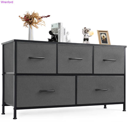 5-Drawer Fabric Dresser Chest – Modern Storage Cabinet