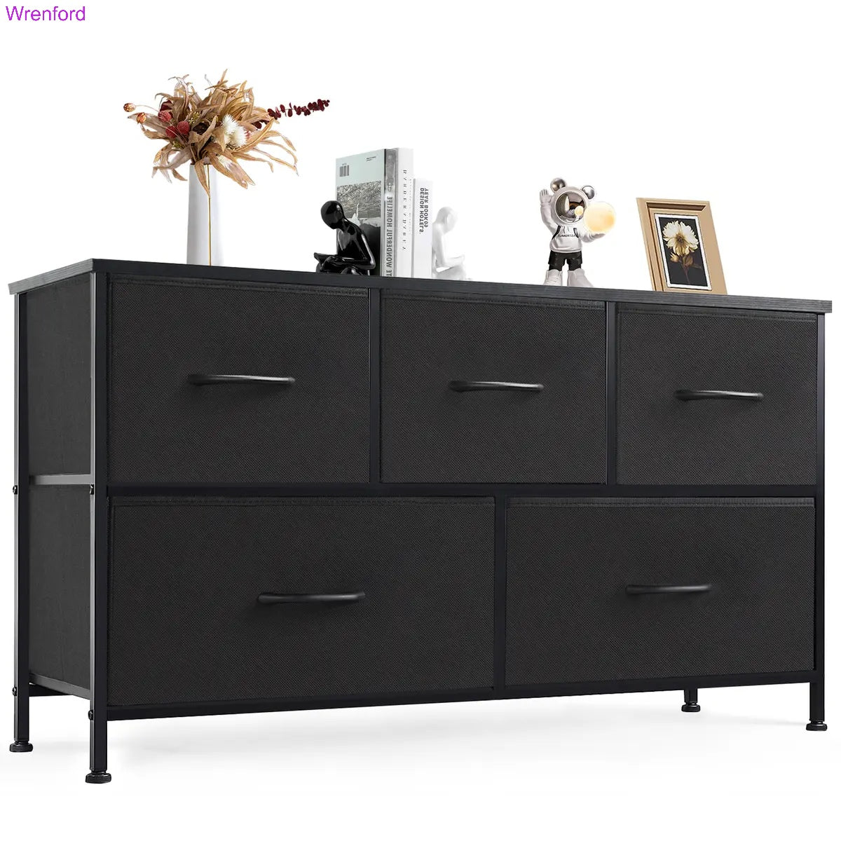 5-Drawer Fabric Dresser Chest – Modern Storage Cabinet