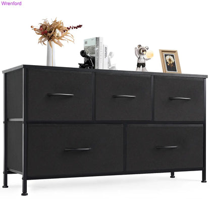 5-Drawer Fabric Dresser Chest – Modern Storage Cabinet