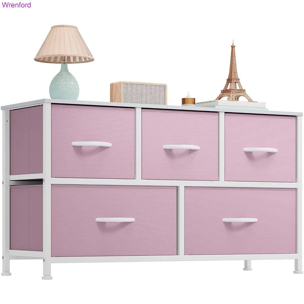 5-Drawer Fabric Dresser Chest – Modern Storage Cabinet