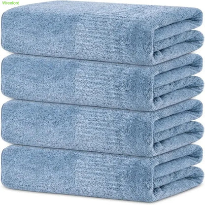 Large Super Absorbent Bath Towels – 2 or 4 Pack, Quick Dry & Soft