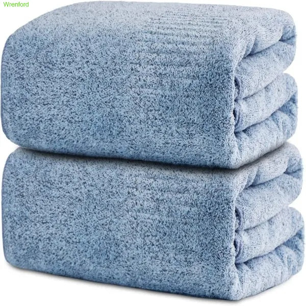 Large Super Absorbent Bath Towels – 2 or 4 Pack, Quick Dry & Soft