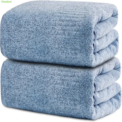 Large Super Absorbent Bath Towels – 2 or 4 Pack, Quick Dry & Soft