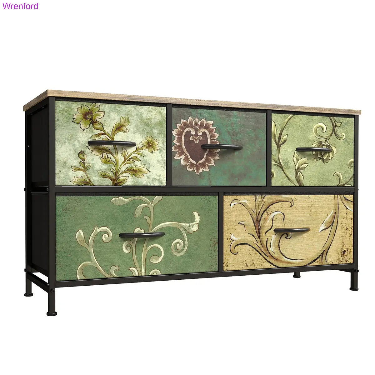 5-Drawer Fabric Dresser Chest – Modern Storage Cabinet