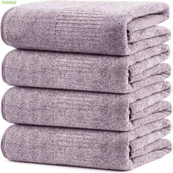 Large Super Absorbent Bath Towels – 2 or 4 Pack, Quick Dry & Soft