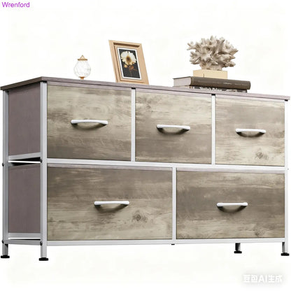 5-Drawer Fabric Dresser Chest – Modern Storage Cabinet