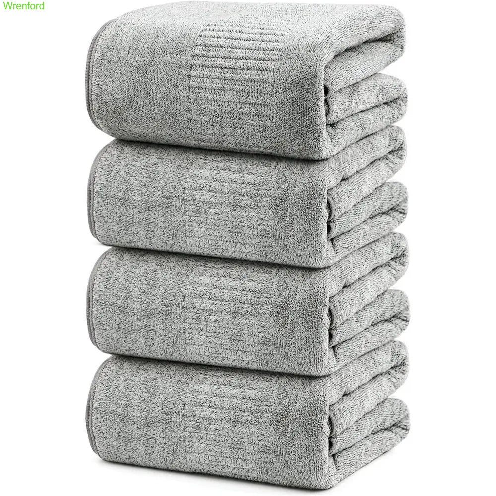 Large Super Absorbent Bath Towels – 2 or 4 Pack, Quick Dry & Soft