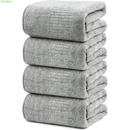 Large Super Absorbent Bath Towels – 2 or 4 Pack, Quick Dry & Soft